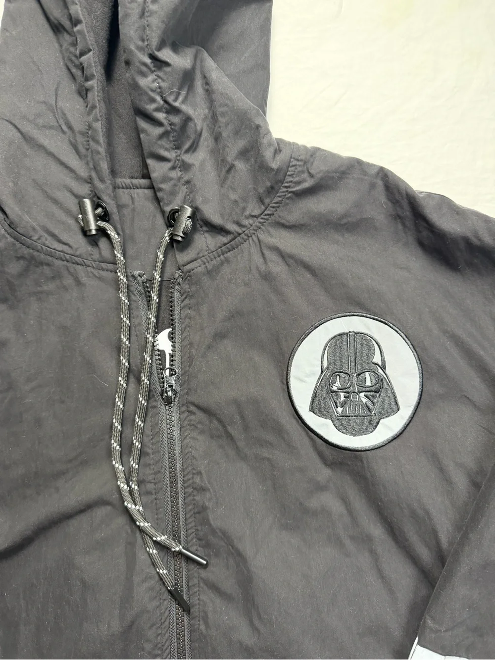 Star Wars Men's Black & Gray Hooded Windbreaker Jacket